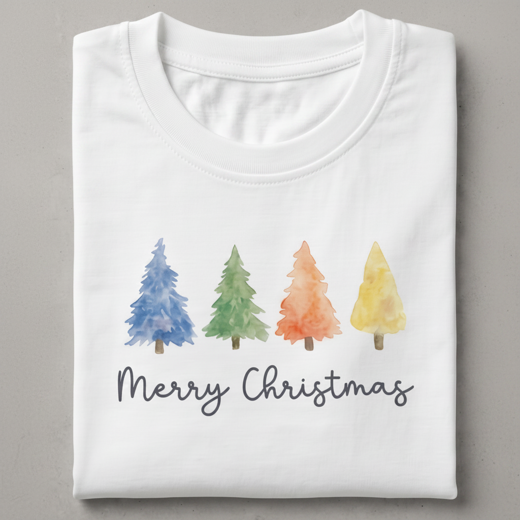 Kids Merry Crishmas Tree Tshirt