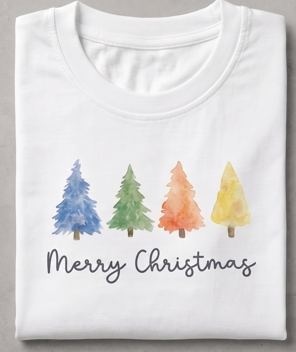 Kids Merry Crishmas Tree Tshirt