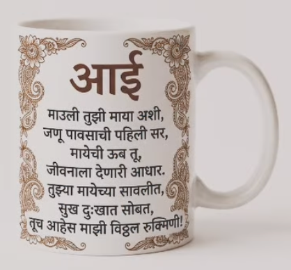 Aai "Mauli" Traditional Marathi Poetry Coffee Mug – Mother’s Day Special