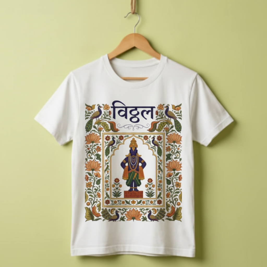 Lord Vitthal Pichwai Art T-Shirt