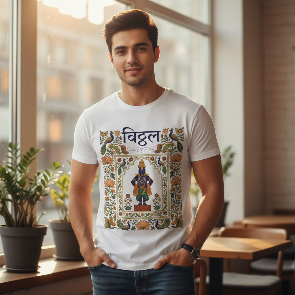 Lord Vitthal Pichwai Art T-Shirt
