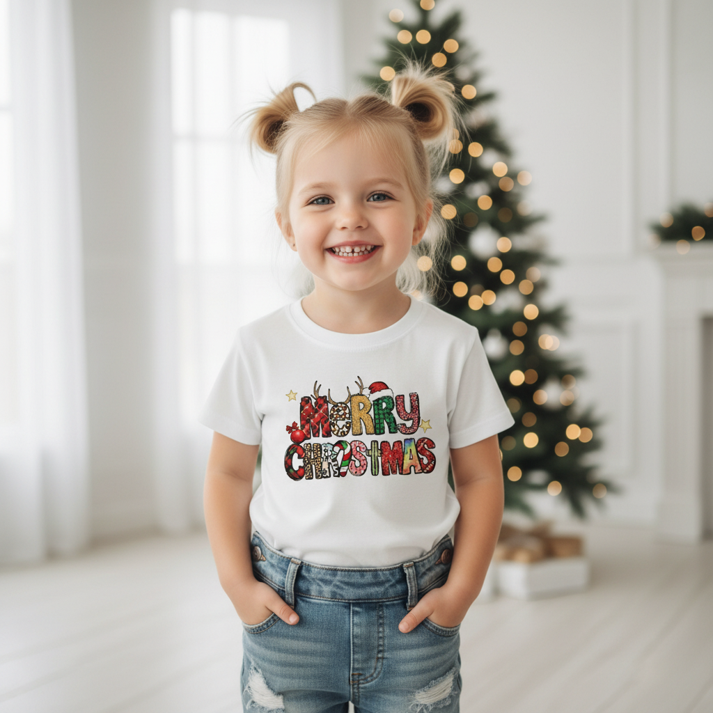 Kids Merry Crishmas Tshirt